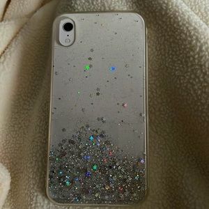 Clear sparkling starts iPhone XR case